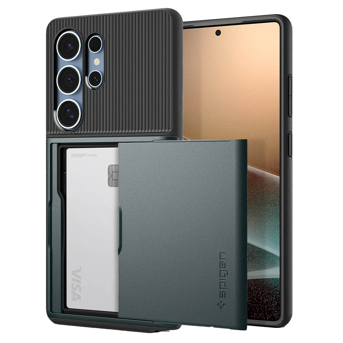 Spigen Slim Armor CS Backcover Samsung Galaxy S25 Ultra – Abyss Green