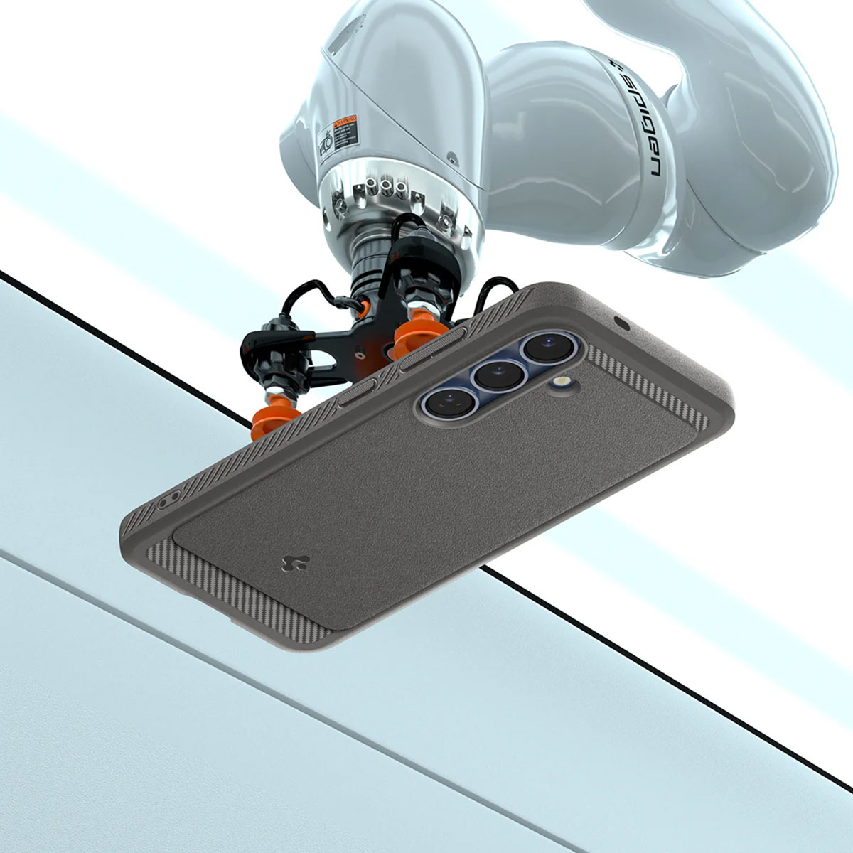 Spigen Rugged Armor Backcover MagSafe Samsung Galaxy S25 Plus – Marble Gray