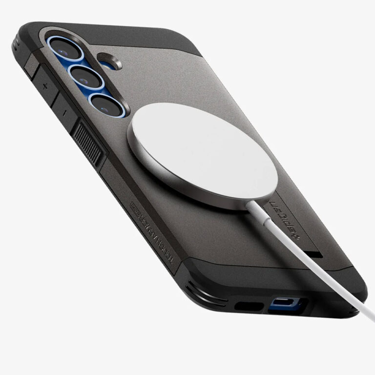 Spigen Tough Armor Backcover MagSafe Samsung Galaxy S25 Plus - Gunmetal - Afbeelding 2