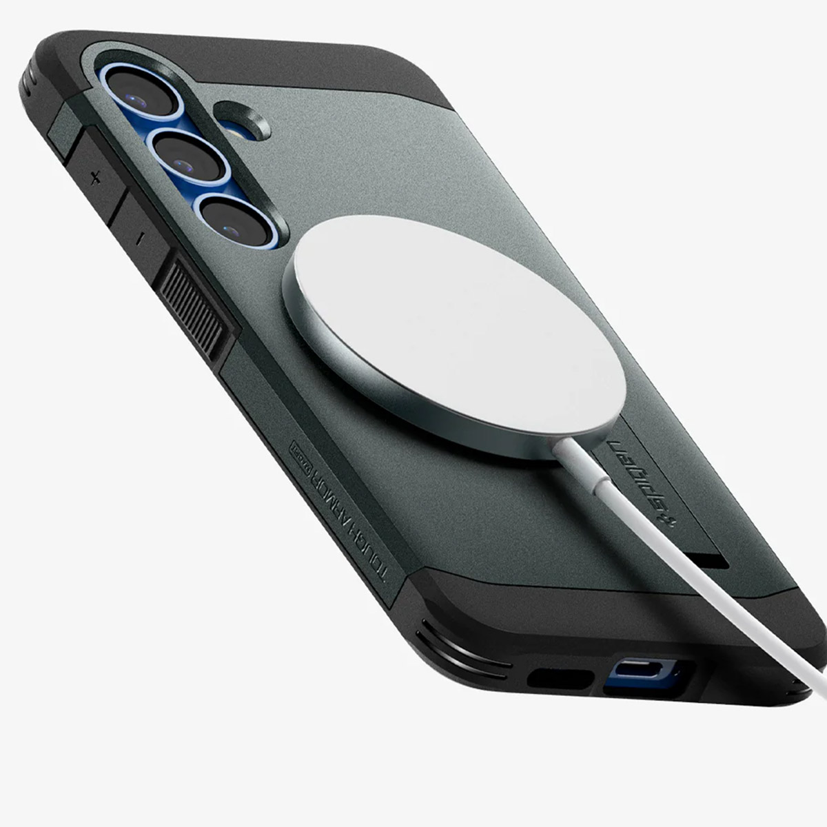 Spigen Tough Armor Backcover MagSafe Samsung Galaxy S25 Plus - Abyss Green - Afbeelding 4