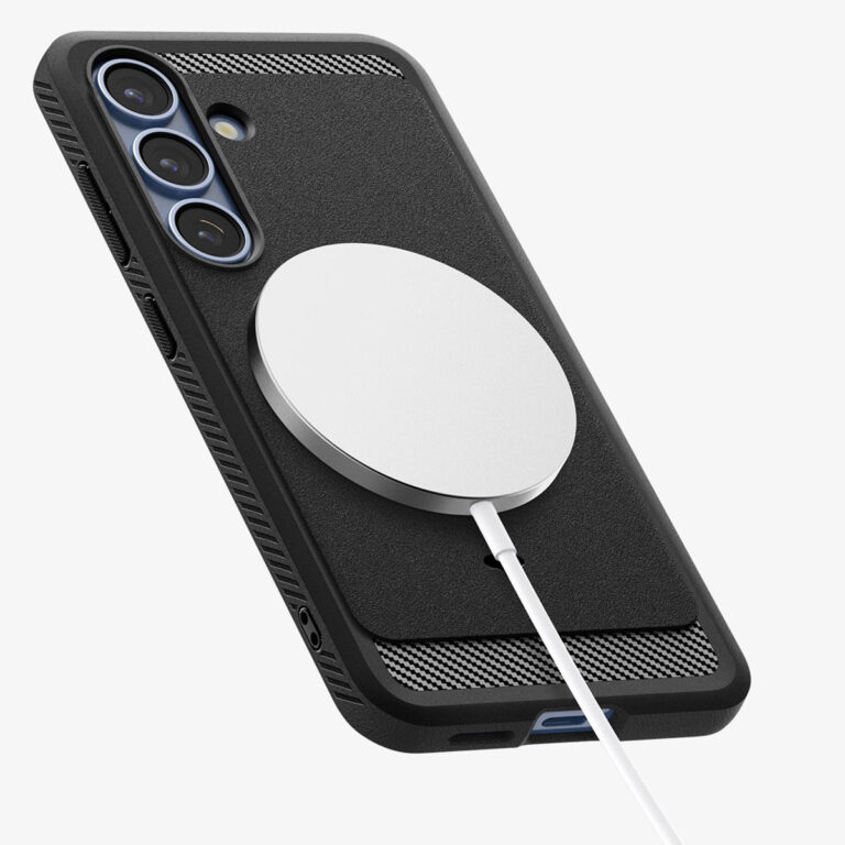 Spigen Rugged Armor Backcover MagSafe Samsung Galaxy S25 - Matte Black - Afbeelding 2