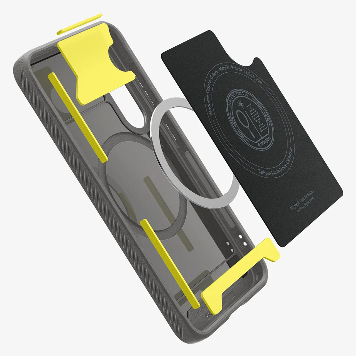 Spigen Rugged Armor Backcover MagSafe Samsung Galaxy S25 - Marble Gray - Afbeelding 9