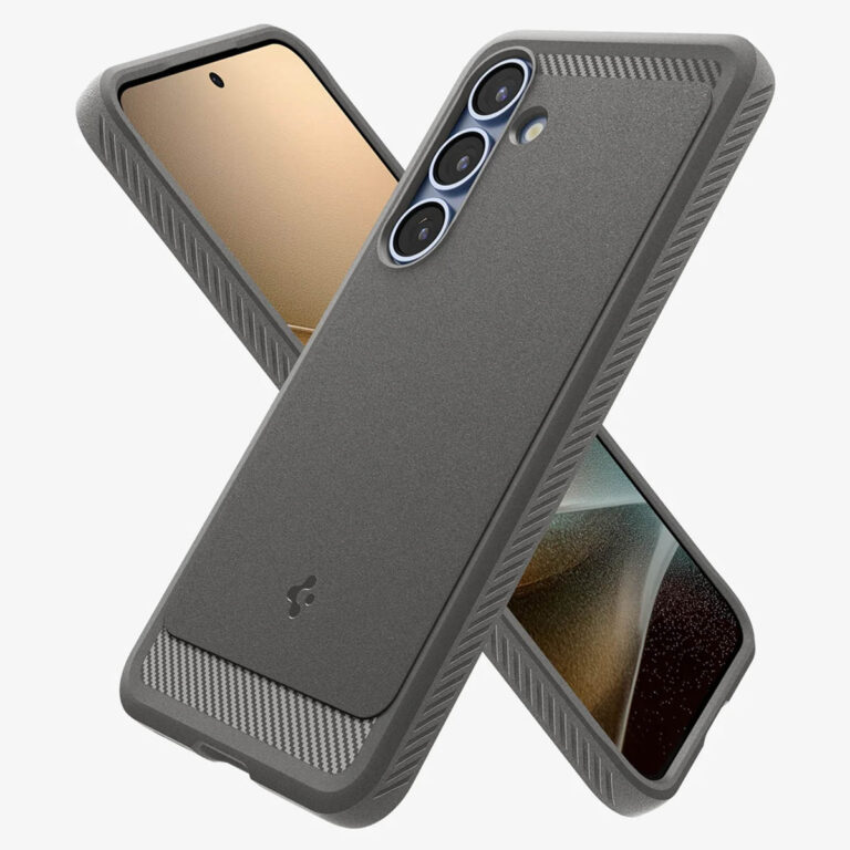 Spigen Rugged Armor Backcover MagSafe Samsung Galaxy S25 - Marble Gray - Afbeelding 4