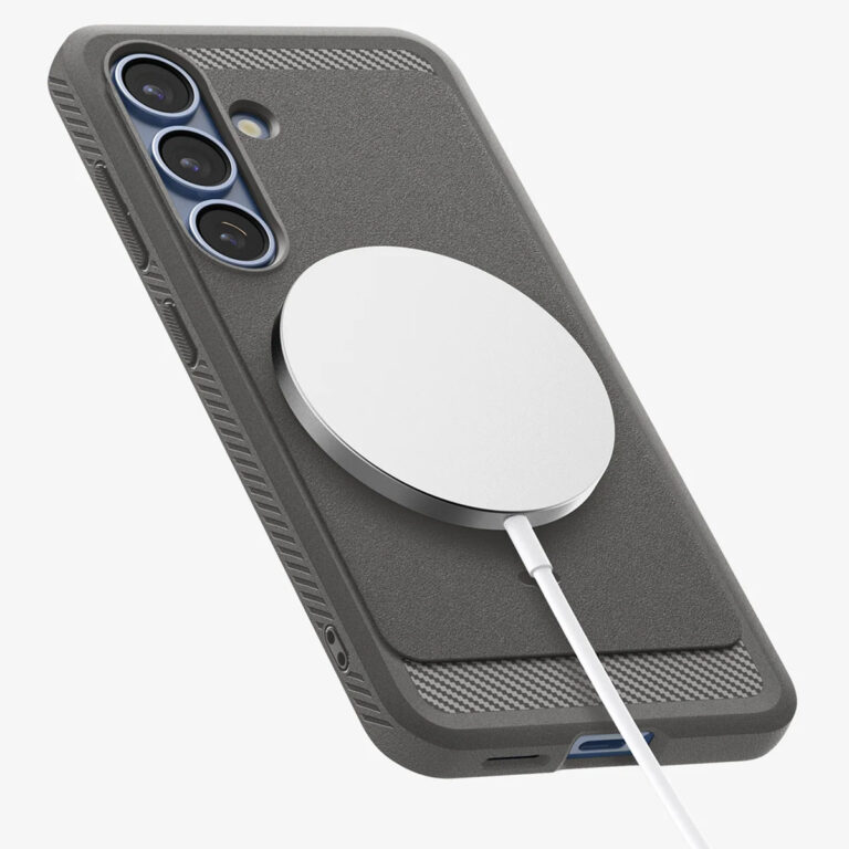 Spigen Rugged Armor Backcover MagSafe Samsung Galaxy S25 - Marble Gray - Afbeelding 2
