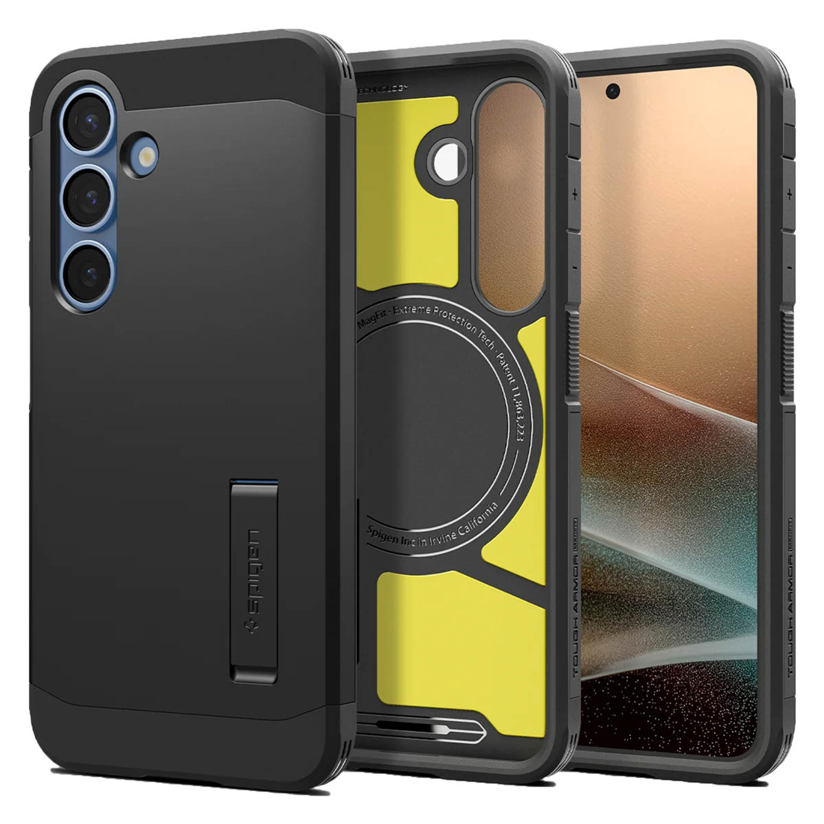Spigen Tough Armor Backcover MagSafe Samsung Galaxy S25 – Zwart