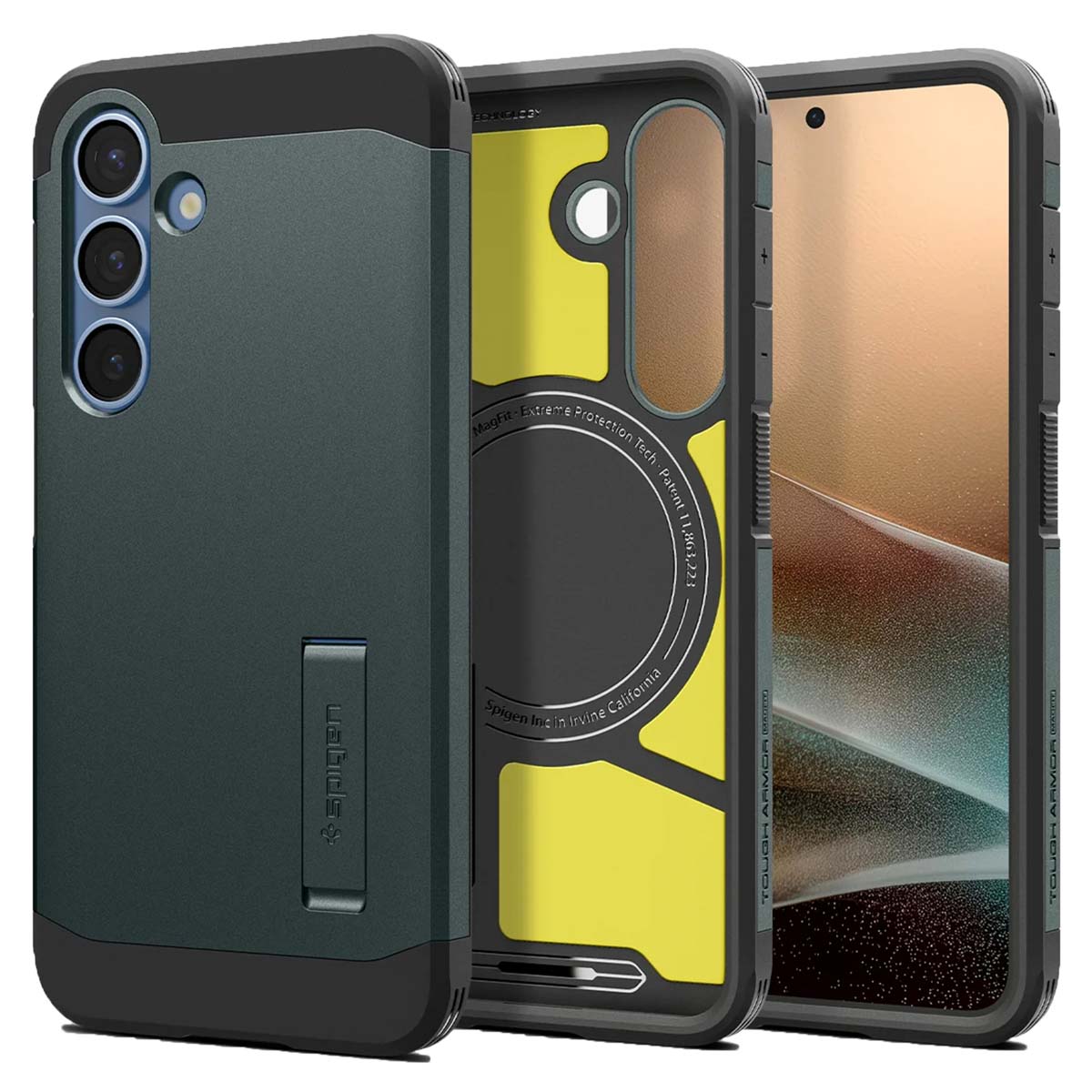 Spigen Tough Armor Backcover MagSafe Samsung Galaxy S25 – Abyss Green