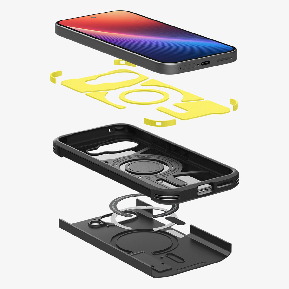 Spigen Tough Armor Backcover MagSafe Google Pixel 9A - Zwart - Afbeelding 8