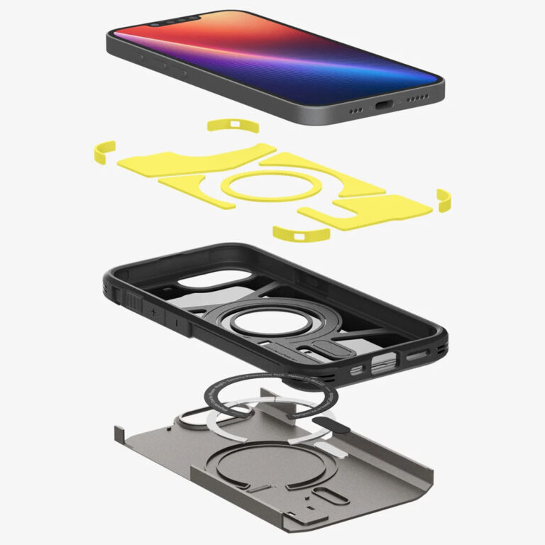 Spigen Tough Armor Backcover MagSafe Apple iPhone 16e - Gunmetal - Afbeelding 7