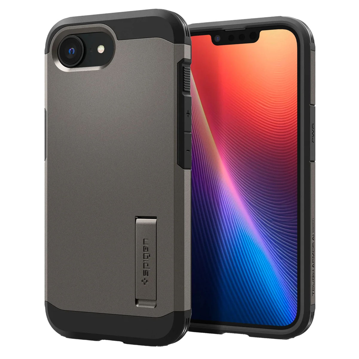 Spigen Tough Armor Backcover MagSafe Apple iPhone 16e – Gunmetal