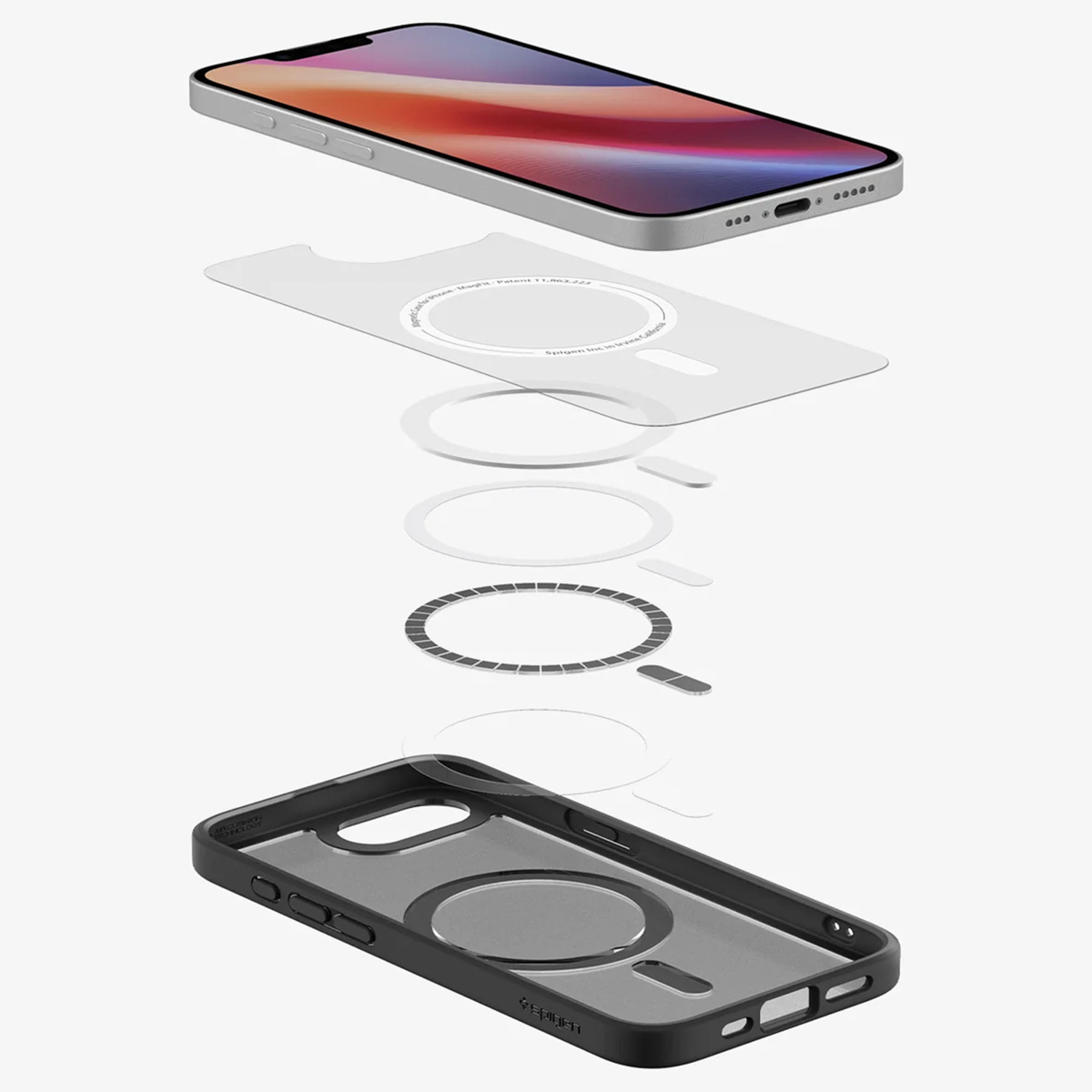 Spigen Ultra Hybrid Backcover MagSafe Apple iPhone 16e - Frost Black - Afbeelding 9