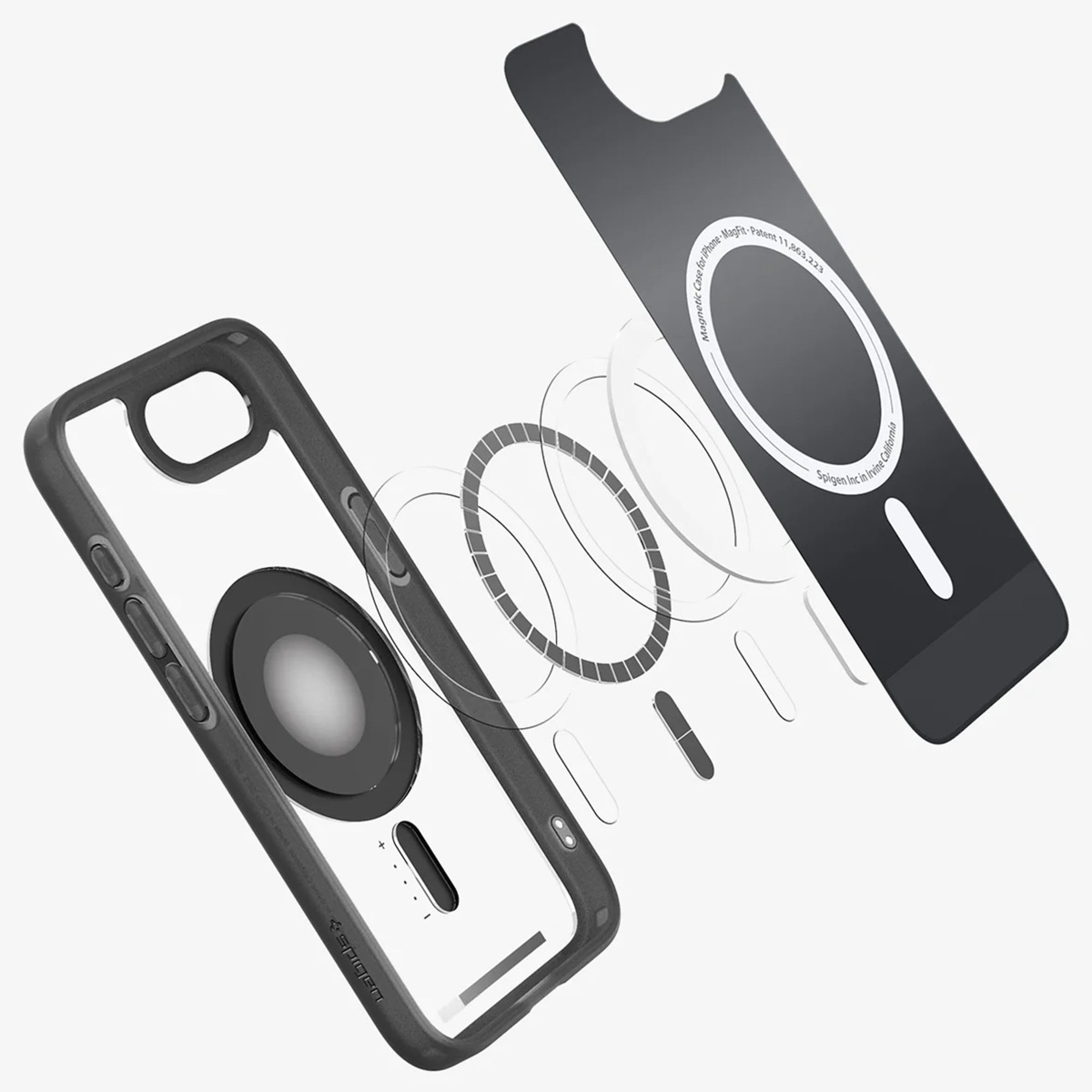 Spigen Ultra Hybrid Backcover MagSafe Apple iPhone 16e - Zwart - Afbeelding 4