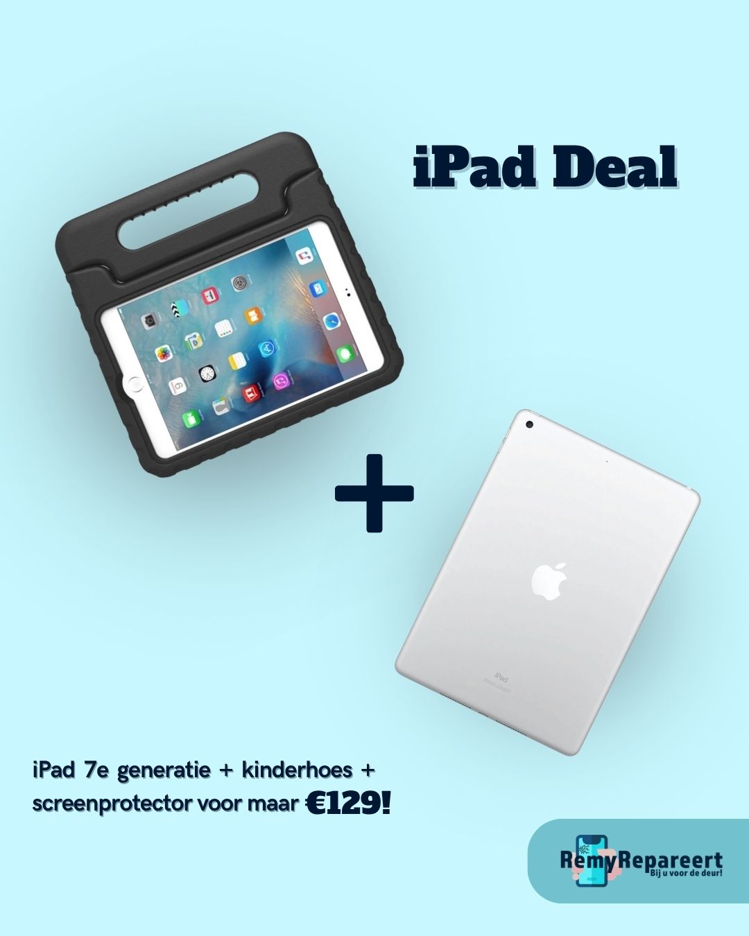IPAD DEAL –  iPad 7e Generatie 32GB + Kinderhoes + Screenprotector