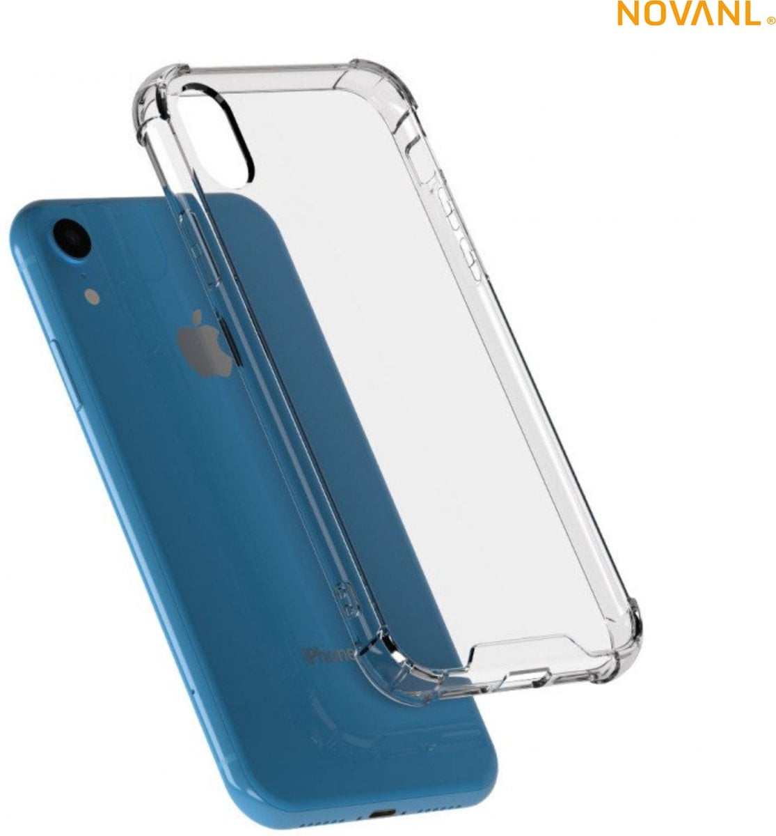 NovaNL Case 3.0 iPhone XR transparant hard/zacht silicone