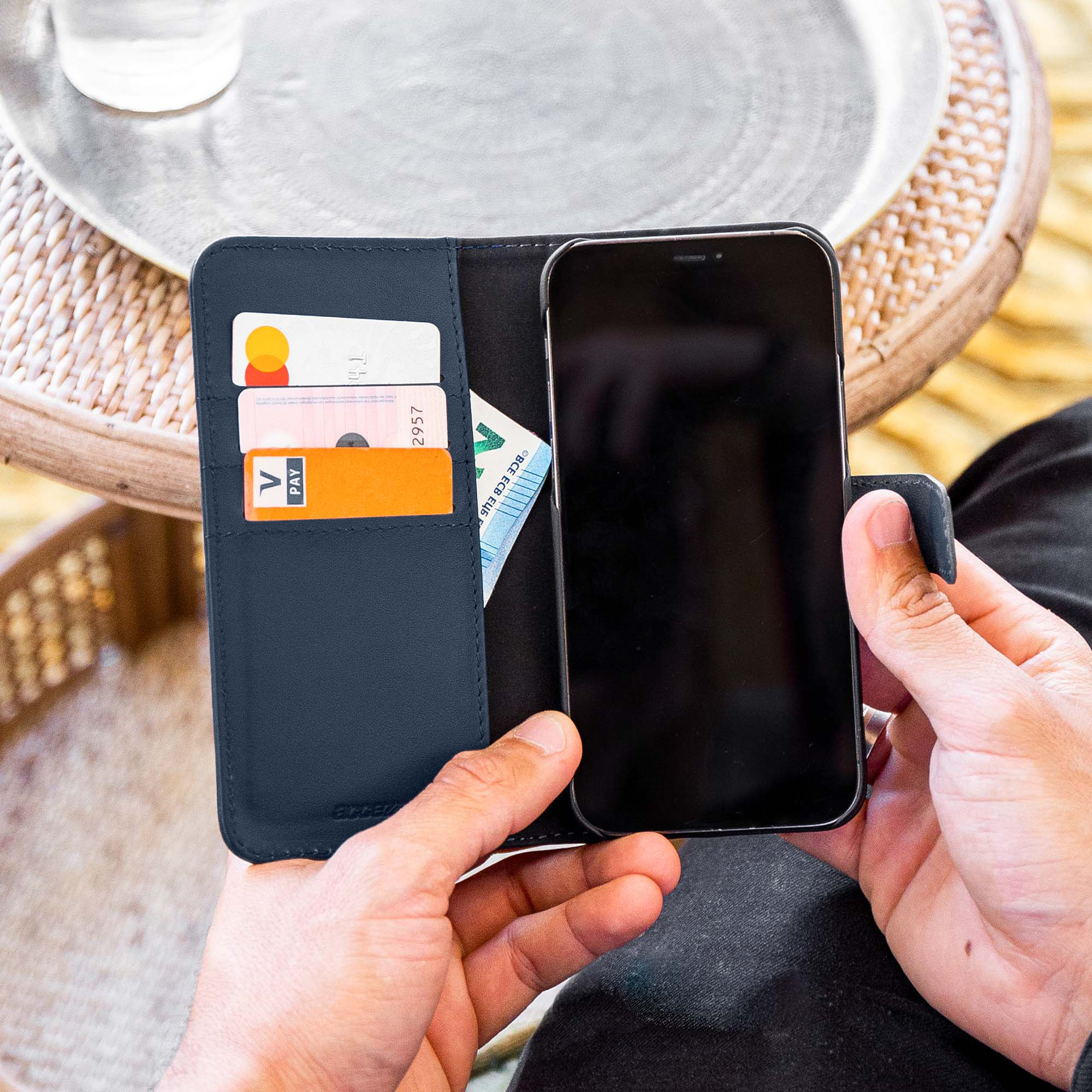 Accezz Premium Leather 2 in 1 Wallet Bookcase Samsung Galaxy A54 (5G) - Donkerblauw - Afbeelding 10