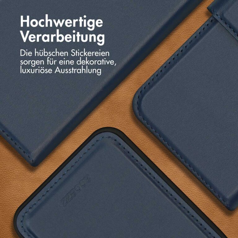 Accezz Premium Leather 2 in 1 Wallet Bookcase Samsung Galaxy A14 (5G/4G) - Donkerblauw - Afbeelding 9