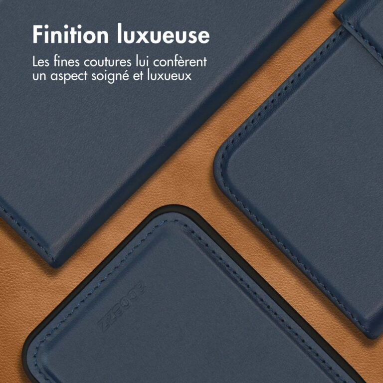 Accezz Premium Leather 2 in 1 Wallet Bookcase Samsung Galaxy A14 (5G/4G) - Donkerblauw - Afbeelding 7
