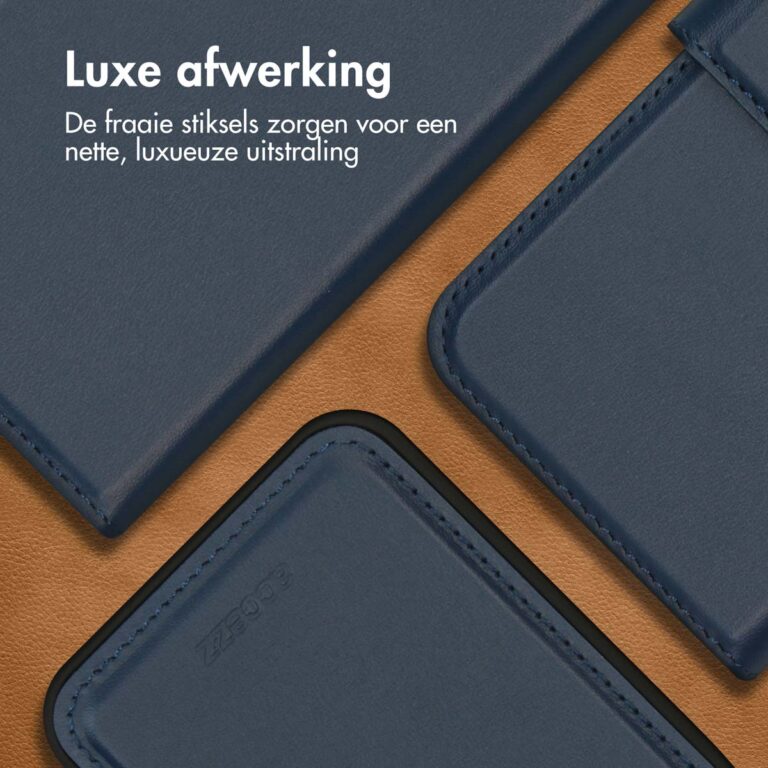 Accezz Premium Leather 2 in 1 Wallet Bookcase Samsung Galaxy A14 (5G/4G) - Donkerblauw - Afbeelding 5