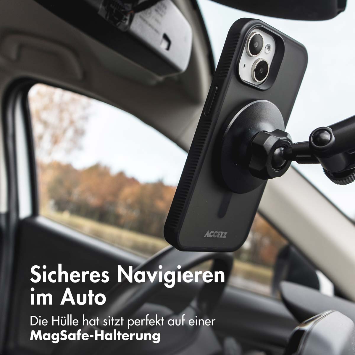 Accezz Rugged Frosted MagSafe Backcover Samsung Galaxy S24 - Zwart - Afbeelding 7