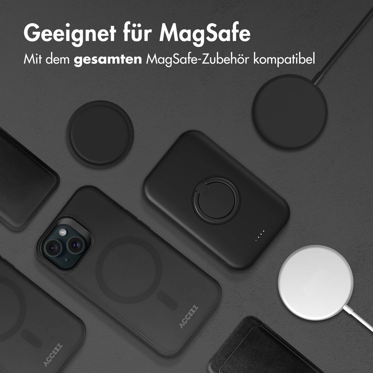 Accezz Rugged Frosted MagSafe Backcover Samsung Galaxy S24 - Zwart - Afbeelding 10