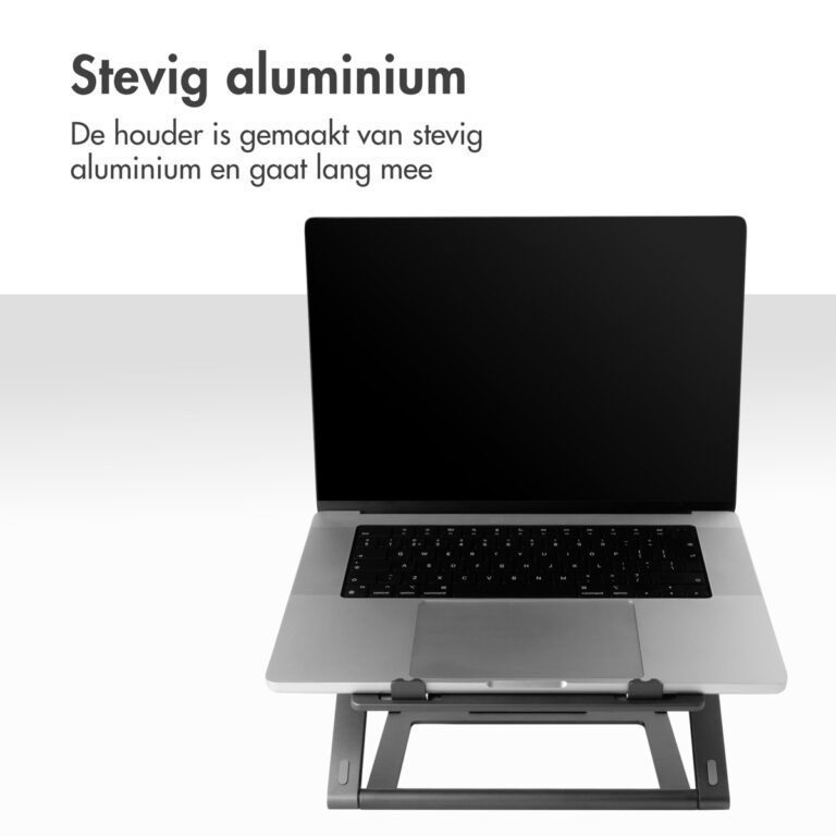 Accezz Origami Laptop Stand - Laptop standaard - Verstelbaar en opvouwbaar - Universeel - Donkergrijs - Afbeelding 8