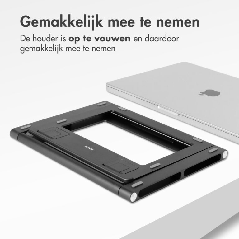 Accezz Origami Laptop Stand - Laptop standaard - Verstelbaar en opvouwbaar - Universeel - Donkergrijs - Afbeelding 6