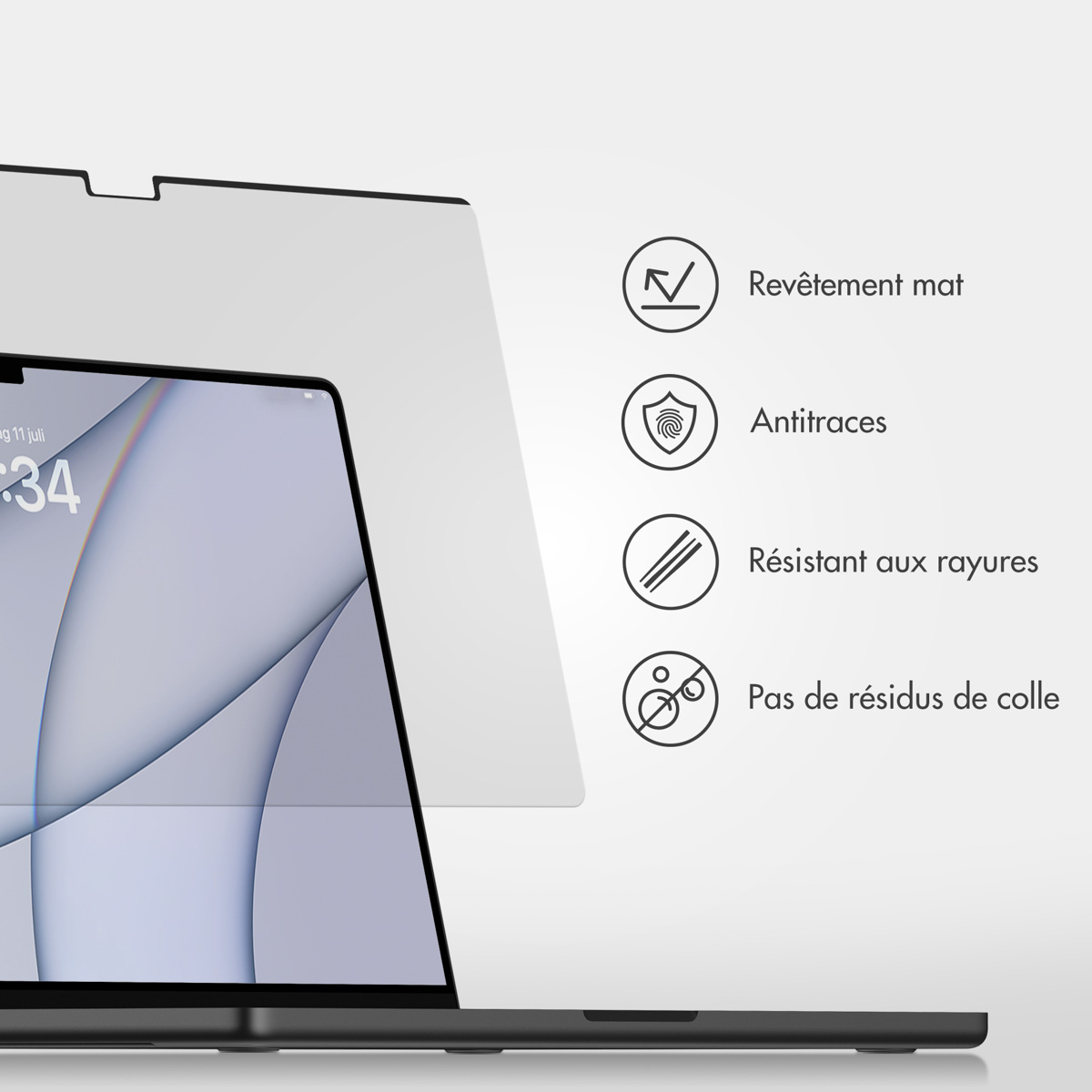 Accezz Magnetische Screenprotector Apple MacBook Air 15 inch (2023 / 2024 M3 chip / 2025 M4 chip) - Afbeelding 10