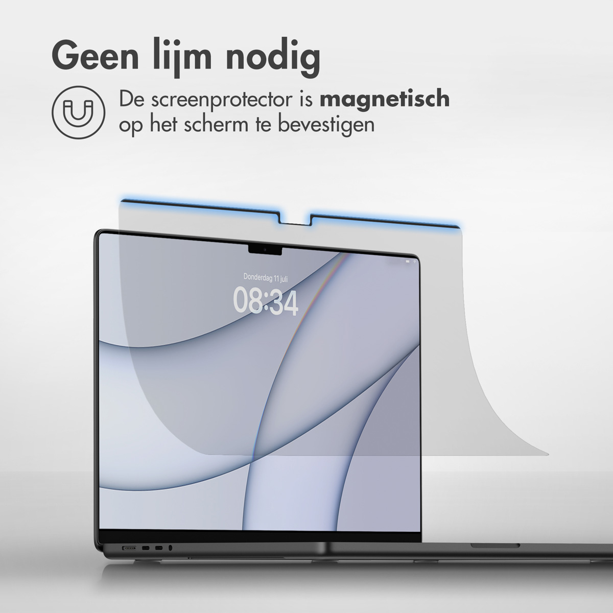 Accezz Magnetische Screenprotector Apple MacBook Air 13 inch (2018 - 2020) / Pro 13 inch (2018 - 2022) - Afbeelding 5