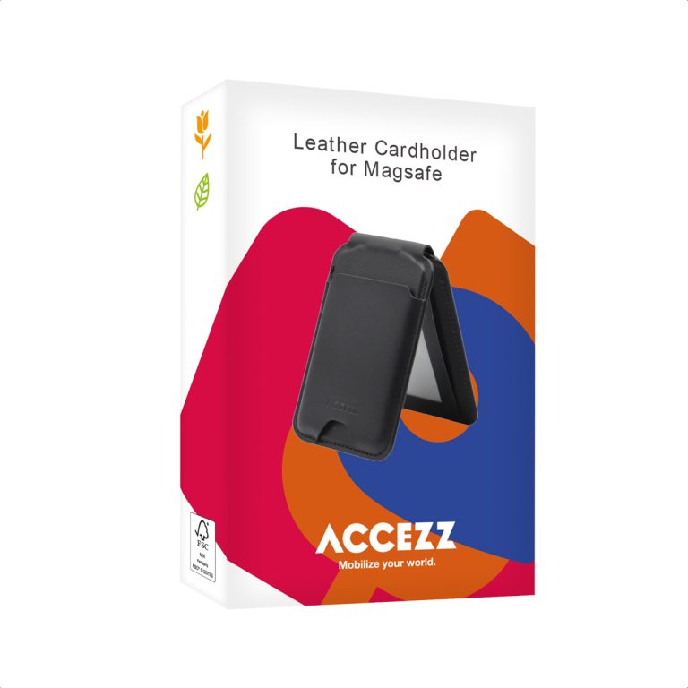Accezz Leren Wallet met standaard voor MagSafe - Light Grey