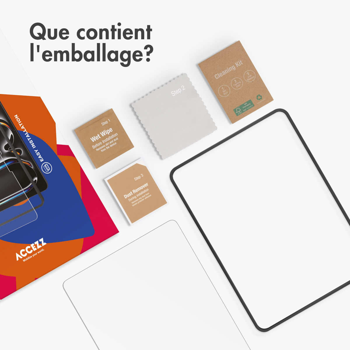 Accezz Glass screenprotector + Applicator Apple iPad Pro 13 (2025) M5 / (2024) M4 - Afbeelding 8