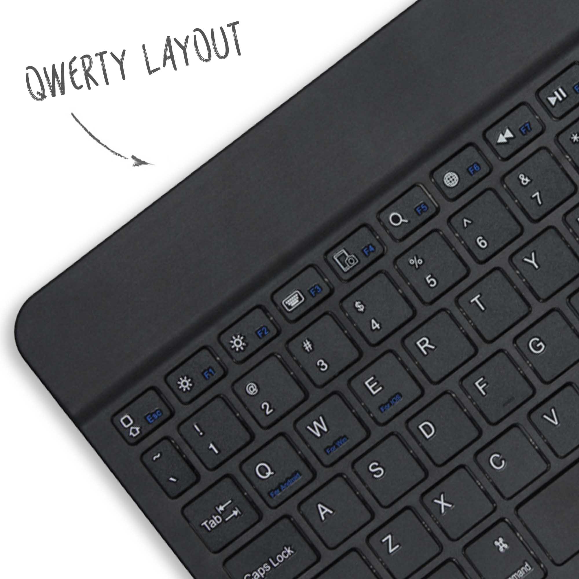 Accezz QWERTY Bluetooth Keyboard Bookcase Samsung Galaxy Tab S10 Plus / Tab S9 Plus / Tab S9 FE Plus 12.4 inch - Afbeelding 3