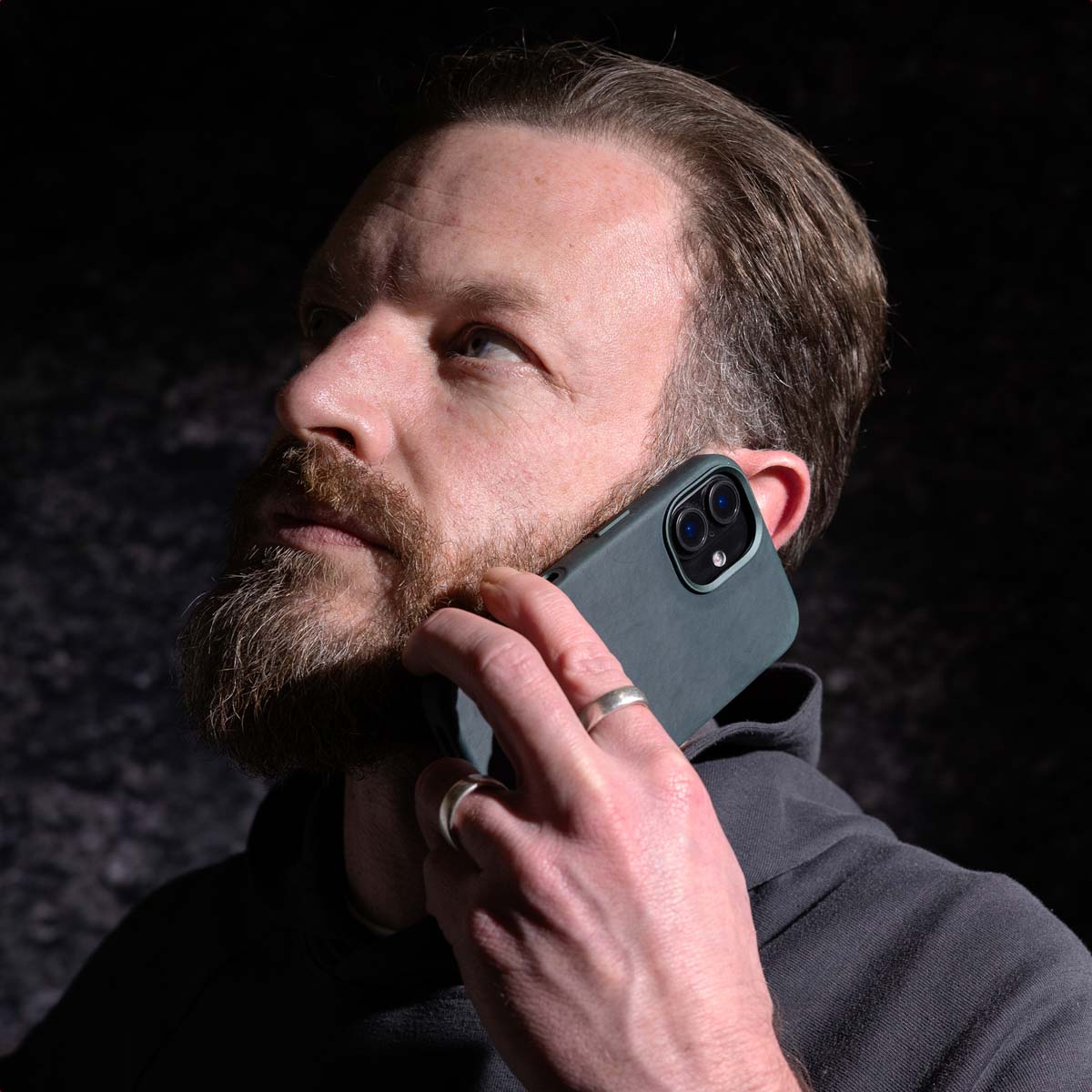 Accezz Vintage Leather Magsafe Backcover Apple iPhone 14 - Smokey Green - Afbeelding 6