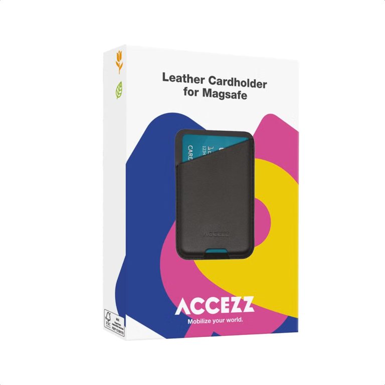 Accezz Vintage Leather MagSafe Kaarthouder met Standaard - Tobacco Cognac - Afbeelding 3