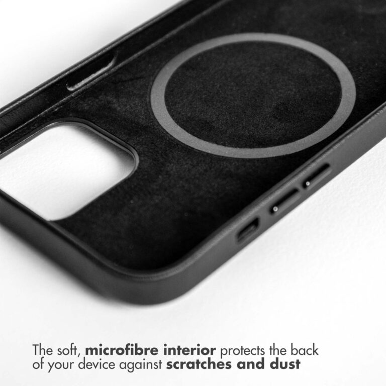 Accezz Leather Backcover met MagSafe Apple iPhone 14 Plus - Zwart - Afbeelding 5