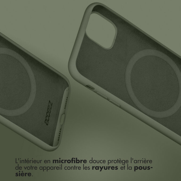 Accezz Liquid Silicone Backcover met MagSafe Apple iPhone 11 - Cooper Green - Afbeelding 7