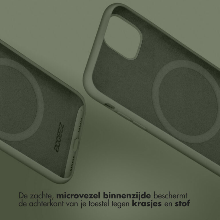 Accezz Liquid Silicone Backcover met MagSafe Apple iPhone 11 - Cooper Green - Afbeelding 5