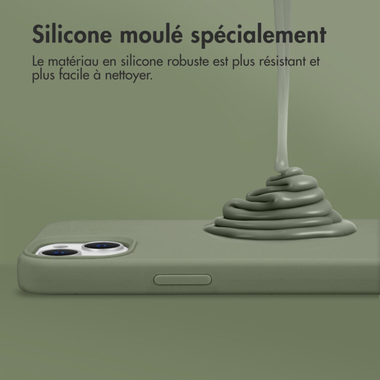 Accezz Liquid Silicone Backcover met MagSafe Apple iPhone 11 - Cooper Green - Afbeelding 6