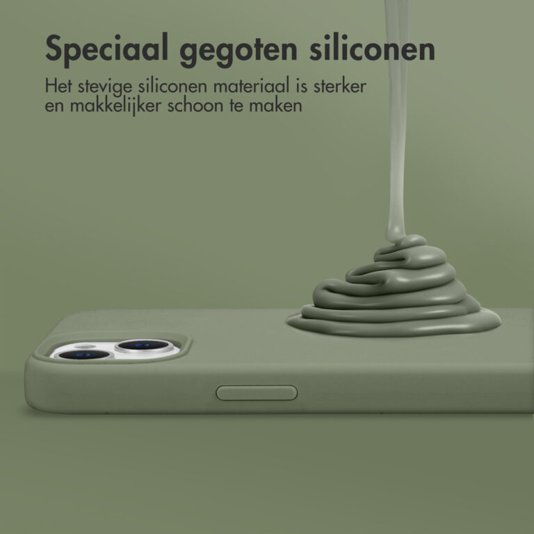 Accezz Liquid Silicone Backcover met MagSafe Apple iPhone 11 - Cooper Green - Afbeelding 4