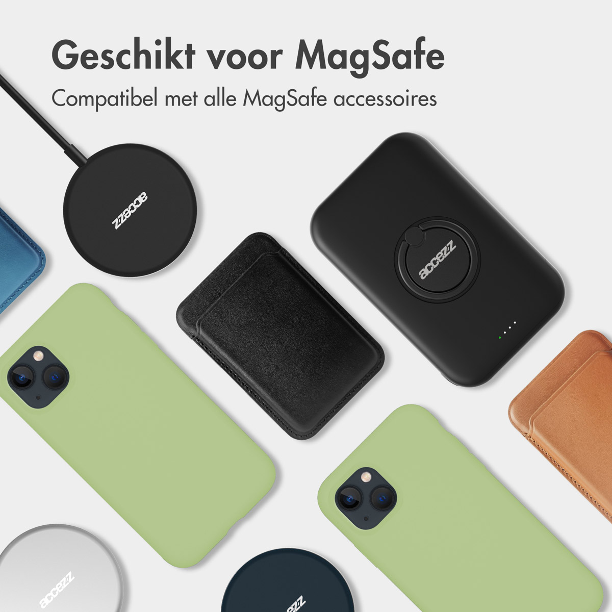 Accezz Liquid Silicone Backcover met MagSafe Apple iPhone 15 Pro Max - Groen - Afbeelding 10