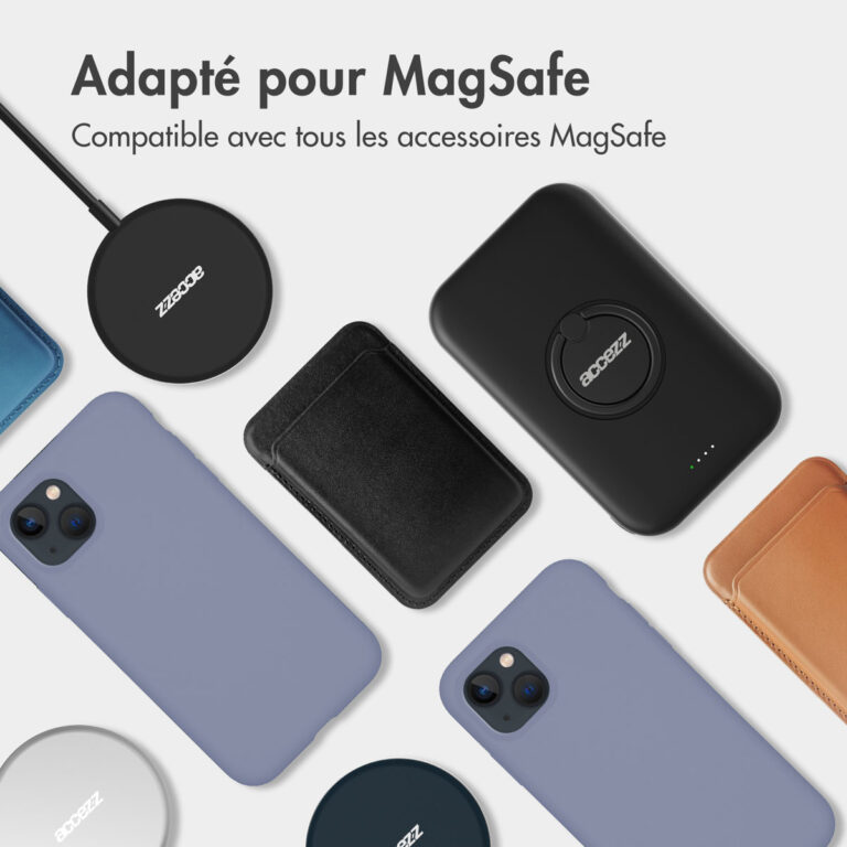 Accezz Liquid Silicone Backcover met MagSafe Samsung Galaxy S25 Ultra - Lavender Gray - Afbeelding 5