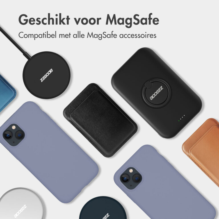 Accezz Liquid Silicone Backcover met MagSafe Samsung Galaxy S25 Ultra - Lavender Gray - Afbeelding 4