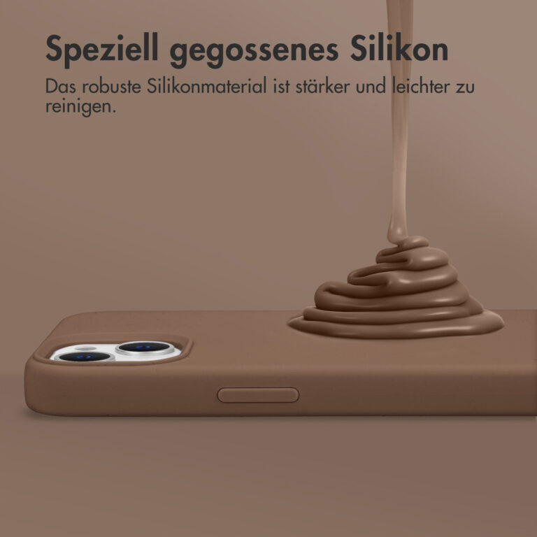 Accezz Liquid Silicone Backcover met MagSafe Apple iPhone 12 (Pro) - Light Brown - Afbeelding 5