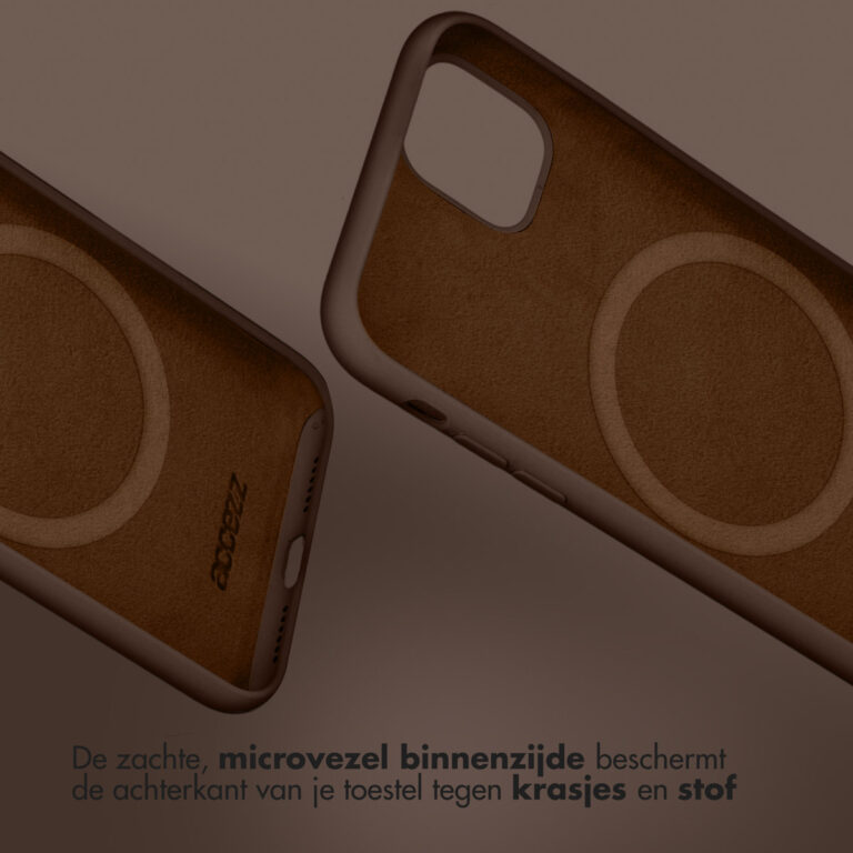Accezz Liquid Silicone Backcover met MagSafe Apple iPhone 16e - New Tea Brown - Afbeelding 5