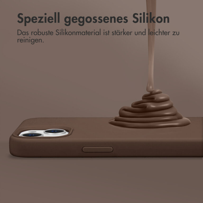 Accezz Liquid Silicone Backcover met MagSafe Apple iPhone 16e - New Tea Brown - Afbeelding 8