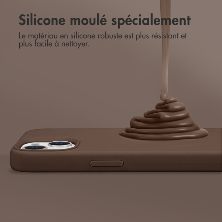 Accezz Liquid Silicone Backcover met MagSafe Apple iPhone 16e - New Tea Brown - Afbeelding 6