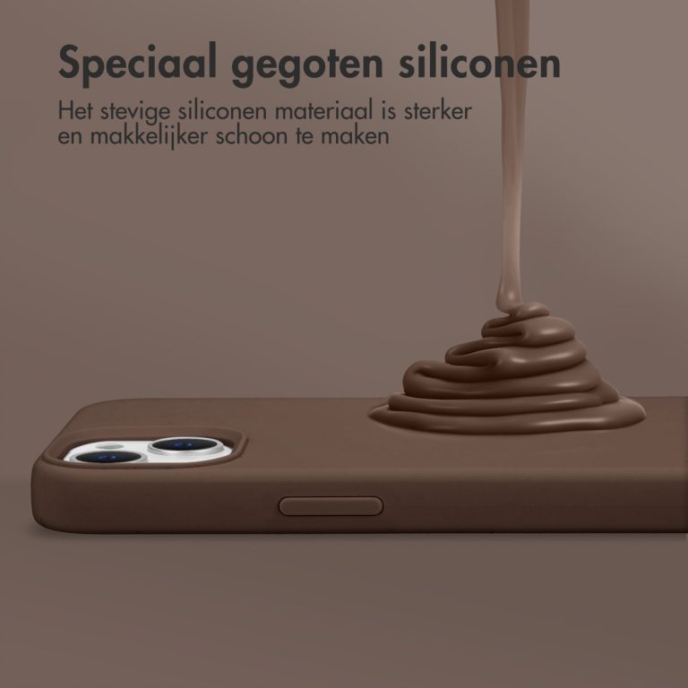 Accezz Liquid Silicone Backcover met MagSafe Apple iPhone Air - New Tea Brown - Afbeelding 4