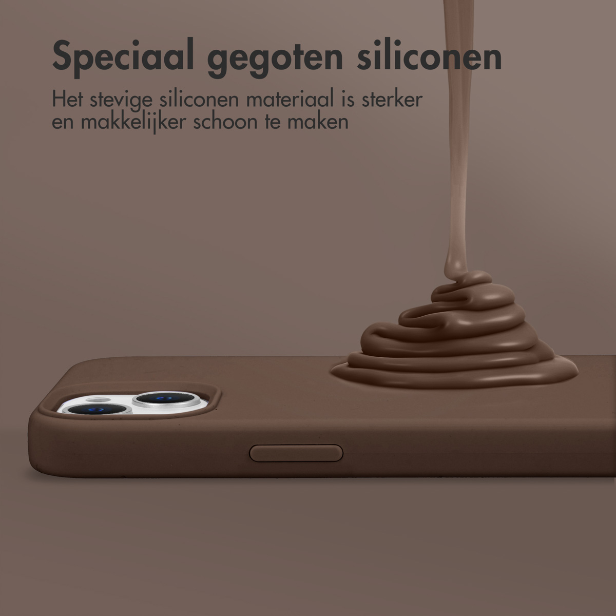 Accezz Liquid Silicone Backcover met MagSafe Apple iPhone 16 Pro Max - New Tea Brown - Afbeelding 10
