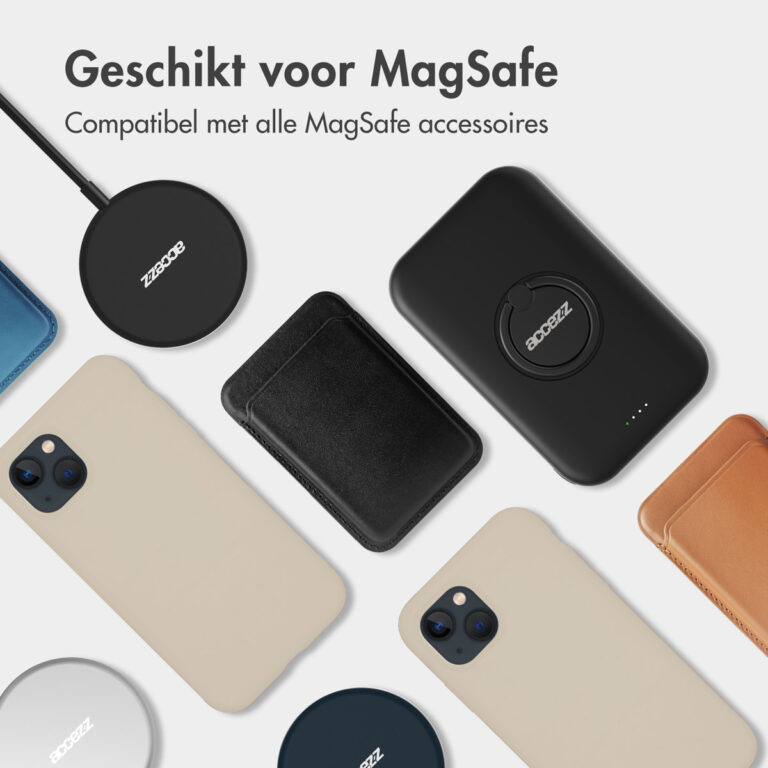Accezz Liquid Silicone Backcover met MagSafe Apple iPhone 16e - Stone - Afbeelding 4