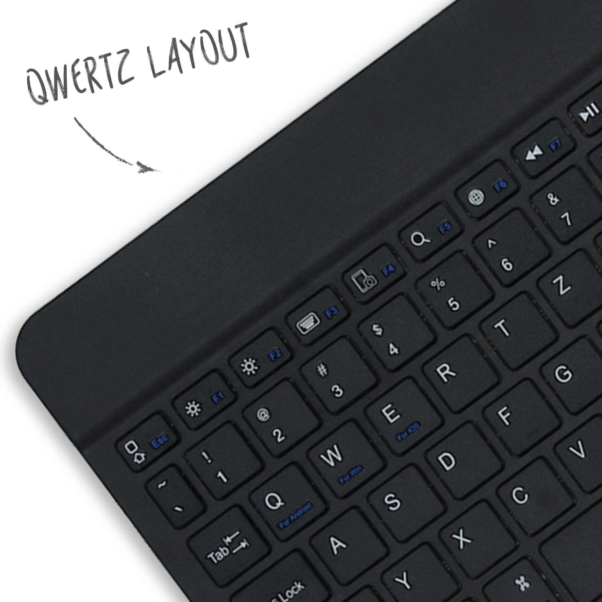 Accezz QWERTZ Bluetooth Keyboard Bookcase iPad Air 13 inch (2025) M3 / (2024) M2 - Zwart - Afbeelding 8