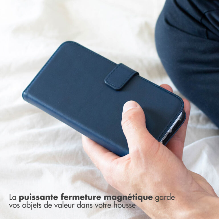 Selencia Echt Lederen Bookcase Samsung Galaxy A32 (5G) - Blauw - Afbeelding 9