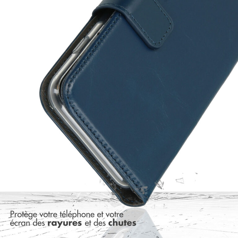 Selencia Echt Lederen Bookcase Samsung Galaxy A32 (5G) - Blauw - Afbeelding 7
